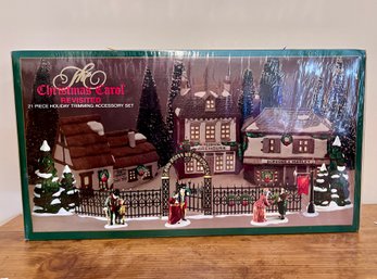 (ZZ-99) PAIR OF DEPT. 56 VILLAGE 'THE CHRISTMAS CAROL REVISITED' 21 PIECE ACCESSORY KIT- SEALED WITH BOX