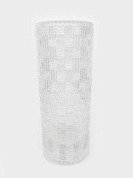 (A-21) VINTAGE TIFFANY WOVEN 8' CYLINDRICAL VASE-NEVER USED IN ORIGINAL BOX