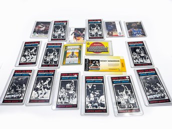(A-92) VINTAGE LOT OF 18 VINTAGE SPORTS RELATED TRADING CARDS-BASKETBALL & BASEBALL