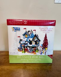 (ZZ-133) DEPT. 56 'FROSTY'S CHRISTMAS WEATHER STATION' NORTH POLE SERIES - NEW IN BOX