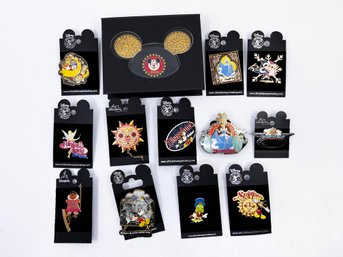 (A-96) COLLECTION OF 13 ASSORTED DISNEY PINS - ALL NEW ON CARDS - DISNEY WORLD