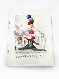 (A-52) VINTAGE PLAISIR DE FRANCE 'LANVIN PARFUMS 1954 EDITION' MAGAZINE CIRCUS ACROBAT AS IS