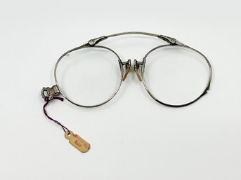 (A-11) ANTIQUE 1/10-12KTGF WIRE RIMMED GLASSES MARKED C0-WCLEAR GLASS