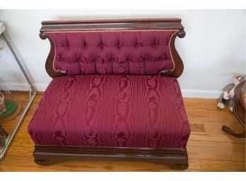 B-3- ANTIQUE VICTORIAN PETITE SOFA- 38 INCHES WIDE BY 34 INCHES HIGH