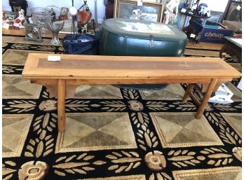 C-11- VINTAGE WOOD BENCH - 61' LONG BY 11' WIDE  BY 18' HIGH