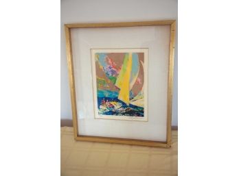 B-32 - LEROY NEIMAN HAND SIGNED SERIGRAPH - NORMANDY SAILING - LIMITED EDITION 747/1000 - 19' BY 22'