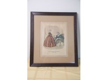 B-20 - VINTAGE FASHION PRINT - GODEY'S AMERICANIZED PARIS FASHION - 13' BY 15'