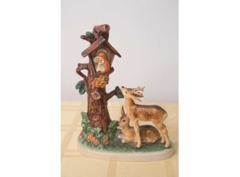 A 47- VINTAGE GOEBEL/HUMMEL FIGURINE 'FOREST SHRINE'- DEER WITH MADONNA