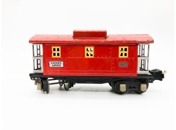 (17) VINTAGE 1940'S LOINEL METAL PREWAR RED CABOOSE-#2657