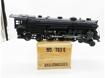 (123) VINTAGE PRE WAR LIONEL #763E STEAM LOCOMOTIVE-O GAUGE-W/BOX