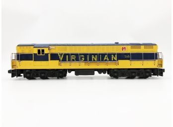 (140) VINATGE LIONEL POSTWAR TRAIN-#2322 VIRGINIAN BLUE AND YELLOW- O GAUGE IN BOX