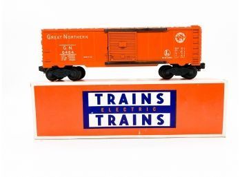 (81) POSTWAR LIONEL TRAIN-GREAT NORTHERN CARGO-0 GAUGE-IN ORIGINAL BOX