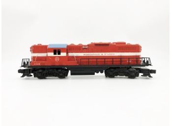 (136) POSTWAR LIONEL TRAIN-#2348 MINNEAPOLIS AND ST. LOUIS DIESEL SWITCHER