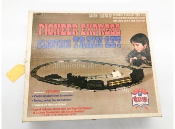 (75) VINTAGE 'MARX' PIONEER ECPRESS ELECTRIC TRAIN MODEL SET-COMPLETE TRAINS-TRACKS-POWER SUPPLY-IN ORIG. BOX