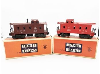 (167) LOT OF 2 VINTAGE POST WAR LIONEL TRAINS-#6457 AND #6257-IN ORIGINAL BOX'S