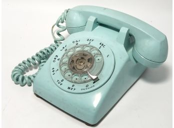 (47) VINTAGE RETRO TURQUOISE BLUE DIAL UP PHONE - VERY COOL!