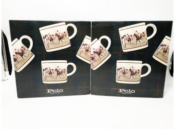 (11) 2 BOXES OF 4 IN EACH 'POLO'  RALPH LAUREN SIGNATURE MUGS-  12 FL OZ'S EACH-NEW IN BOX