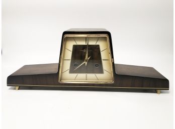 (32) VINTAGE 'EMES' GERMANY MID CENTURY MODERN MANTLE / CHIME CLOCK - APPROX. 18'X7'