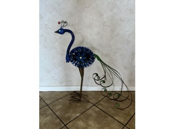 METAL GARDEN ART PEACOCK - APPROX 25' TALL