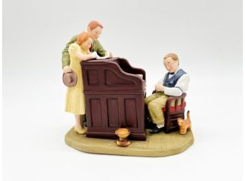 A-30-  NORMAN ROCKWELL PORCELAIN FIGURINE 'THE MARRIAGE LICENSE' - 6'