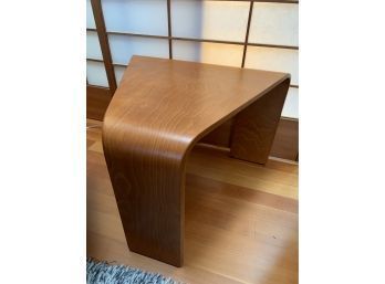 Modern Ekornes Cherry Triangular Lamp Table