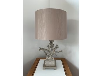 Coral Sculpture Lamp On Acrylic/Chrome Base