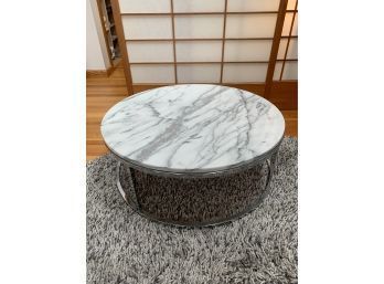 Modern Marble / Chrome Coffee Table