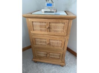 Bamboo 3 Drawer Bedside Table