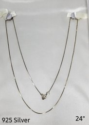 925 Sterling Silver Necklace  24'L