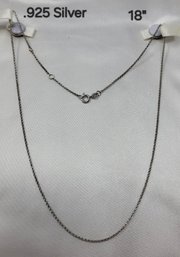 .925 Silver Necklace 18'