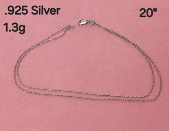 .925 Silver Rope Chain 20'