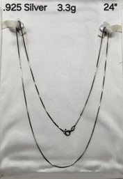 .925 Silver Chain Necklace 24'