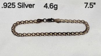 .925 Silver Bracelet 7.5'