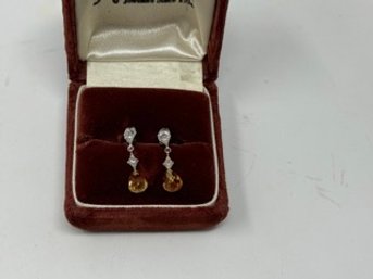 14KT White Gold Earrings From Mexico