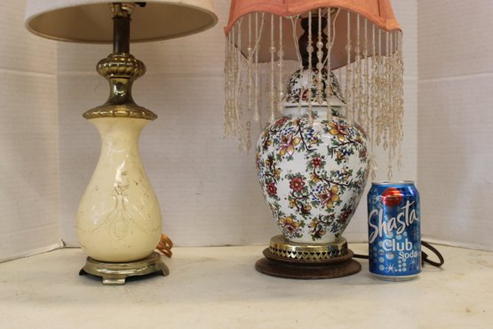 Vintage Two Ceramic Table Lamps   (100)