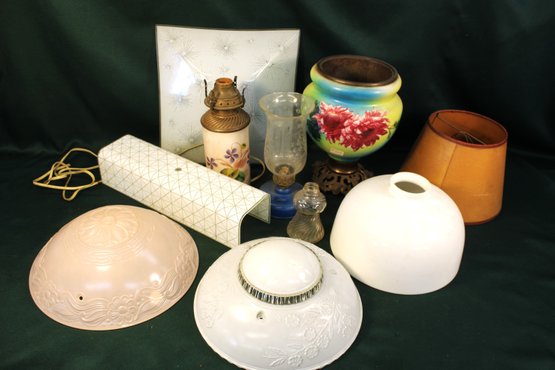 10' & 11' Ceiling Light Shades, 'gone W/the Wind' Lamp Base, More Lamps & Shades  (67)