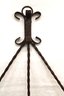 Large Antique Wrought Iron Rusty Gothic Wall Sconce, 5 Candle Holder,  30'x36'H  (132)