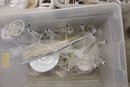 3 Totes Of Small, Med. & Large Doll Stands, Approximately 150  (14)