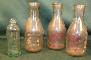 3 Quart Milk Bottles- 2 Lando Gold, Redding, Ca, 1 McCols 8 Cent & Zeis & Sons , Redding, Ca (cracked)  (101)