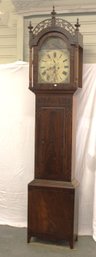 English Walnut Inlaid Burl Tall Case Clock, Time/strike, Weight Driven, Ca. 1880, 19x9.5x92'H  (109)