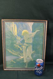 Antique Framed Maxfield Parrish Print, 'The Canyon',  1924,  13x16'     (116)
