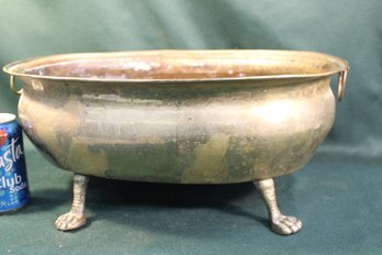 Large Brass Handled & Footed Pan, 18x14x7'H  (117)
