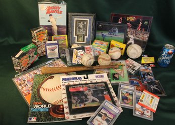Large Assorted Vintage Baseball Lot -1989-1990  Cards, Balls, Photos, More    (120)