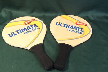 2 Wham-o Ultimate Paddleball Paddles W/padded Handles, 9.5x16'  (121)
