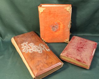 Antique Group Of 3 Picture Albums -   (122)