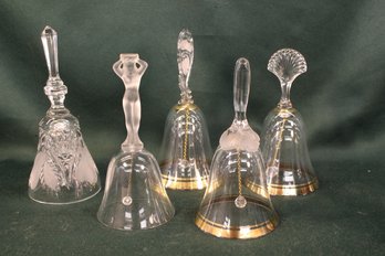 Vintage 5 Glass Bells  (135)