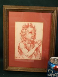 Framed & Matted Drawing, 10x14'  (135)