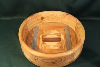 Beautifully  Handcrafted Marquetry Wood Fruit Bowl  (136)