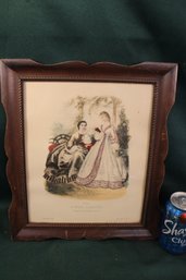 Framed Repro Print, 'La Mode Illustree, 1860', 13x15'  (139)