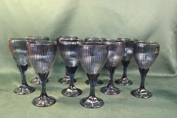 Vintage Matching Set Of 10 Glass Fostoria 'Monet' Wine Glasses, 7.5'H  (140)
